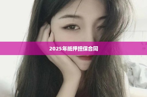 2025年抵押担保合同