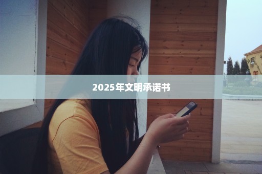 2025年文明承诺书