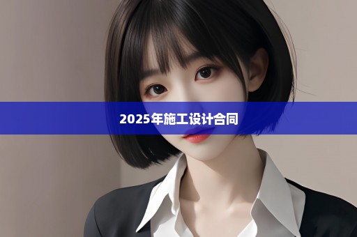 2025年施工设计合同