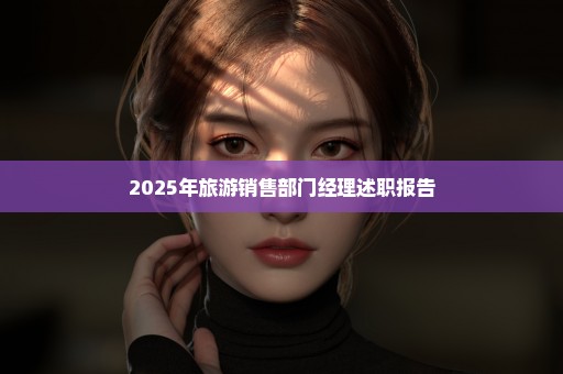 2025年旅游销售部门经理述职报告