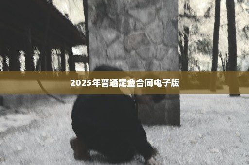 2025年普通定金合同电子版