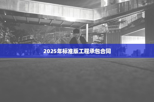 2025年标准版工程承包合同