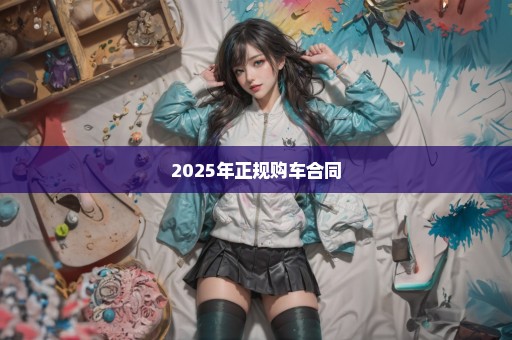 2025年正规购车合同