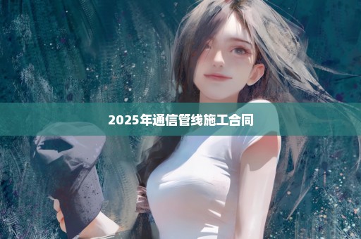 2025年通信管线施工合同