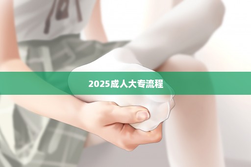 2025成人大专流程