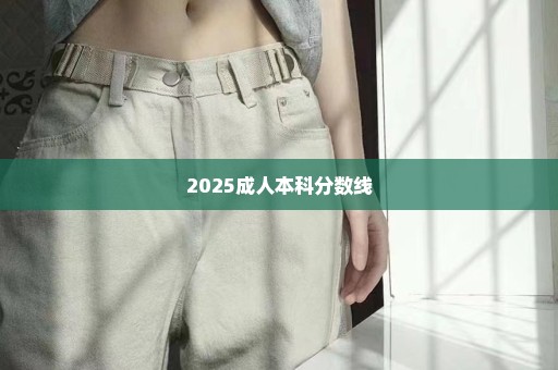 2025成人本科分数线