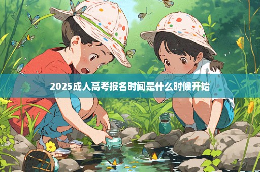 2025成人高考报名时间是什么时候开始