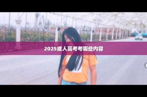 2025成人高考考哪些内容