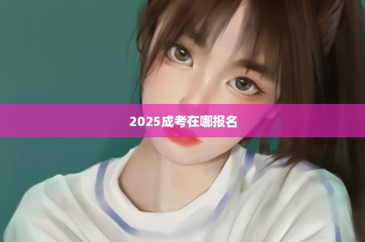 2025成考在哪报名