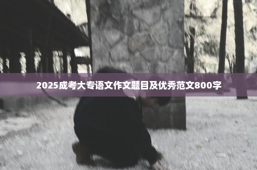 2025成考大专语文作文题目及优秀范文800字