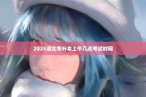 2025湖北专升本上午几点考试时间