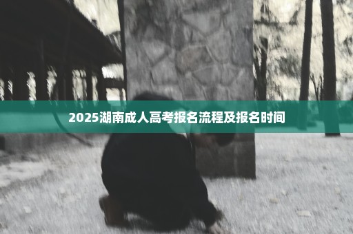 2025湖南成人高考报名流程及报名时间