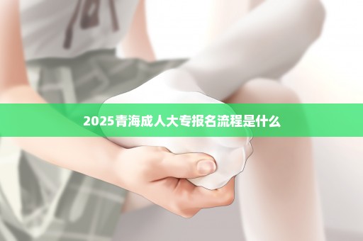 2025青海成人大专报名流程是什么