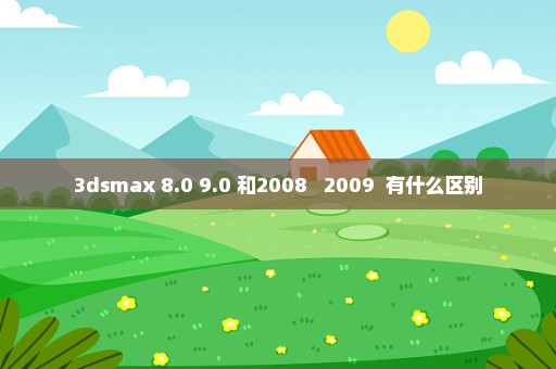 3dsmax 8.0 9.0 和2008   2009  有什么区别