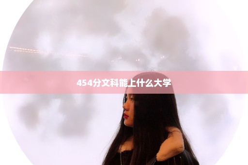 454分文科能上什么大学