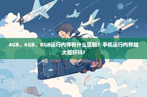 4GB、6GB、8GB运行内存有什么区别？手机运行内存越大越好吗？