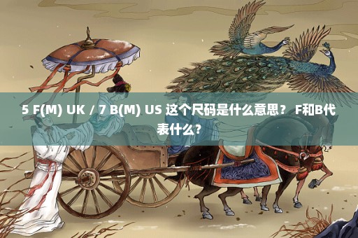 5 F(M) UK / 7 B(M) US 这个尺码是什么意思？ F和B代表什么？