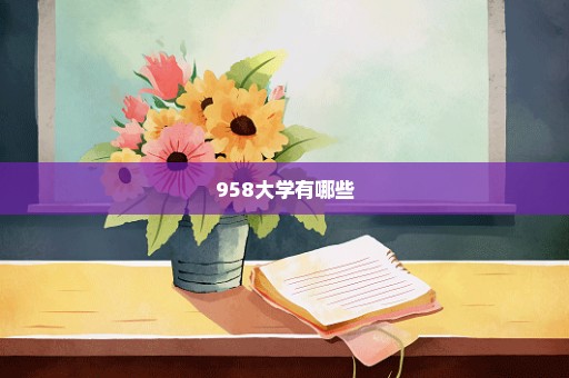 958大学有哪些