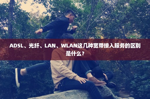 ADSL、光纤、LAN、WLAN这几种宽带接入服务的区别是什么？