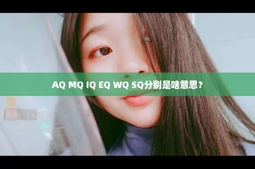 AQ MQ IQ EQ WQ SQ分别是啥意思？