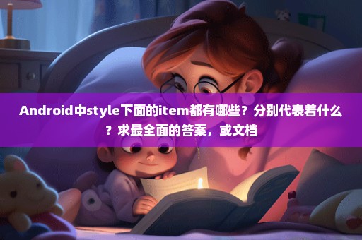 Android中style下面的item都有哪些？分别代表着什么？求最全面的答案，或文档