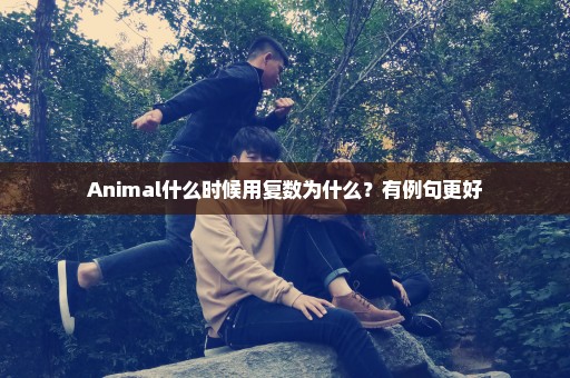 Animal什么时候用复数为什么？有例句更好