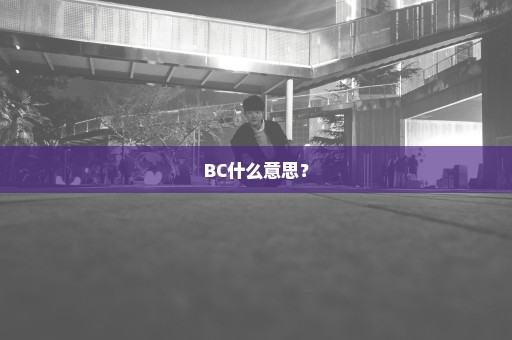 BC什么意思？