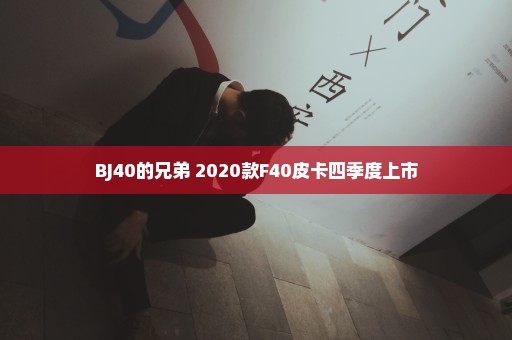 BJ40的兄弟 2020款F40皮卡四季度上市