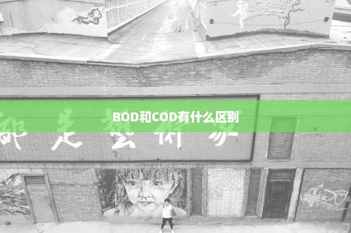 BOD和COD有什么区别