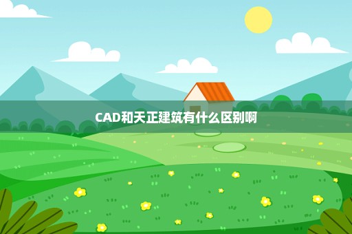 CAD和天正建筑有什么区别啊