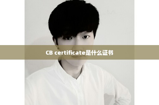 CB certificate是什么证书