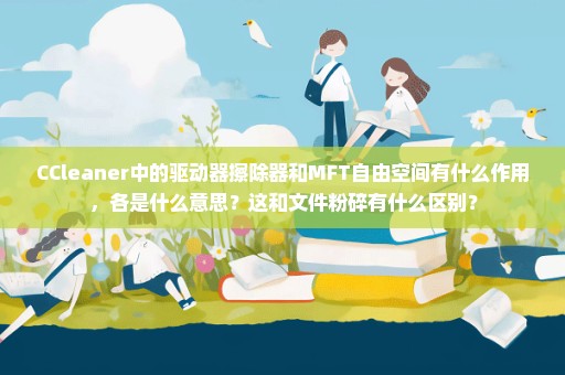 CCleaner中的驱动器擦除器和MFT自由空间有什么作用，各是什么意思？这和文件粉碎有什么区别？