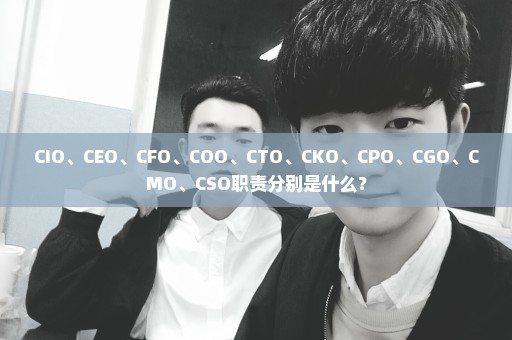 CIO、CEO、CFO、COO、CTO、CKO、CPO、CGO、CMO、CSO职责分别是什么？