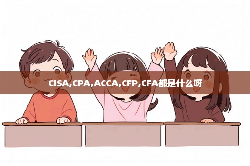 CISA,CPA,ACCA,CFP,CFA都是什么呀