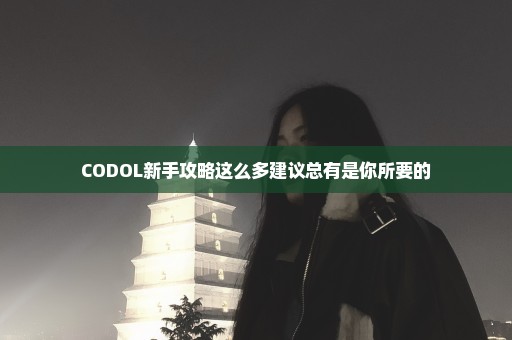 CODOL新手攻略这么多建议总有是你所要的