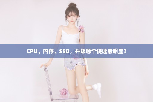 CPU、内存、SSD，升级哪个提速最明显？