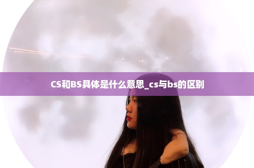 CS和BS具体是什么意思_cs与bs的区别