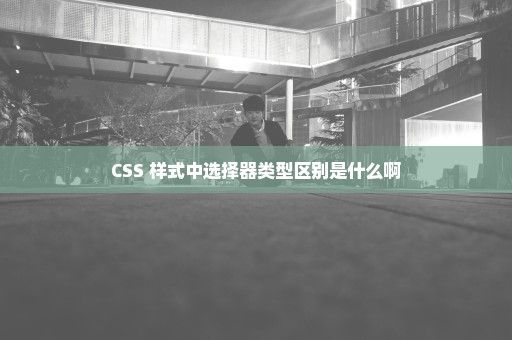 CSS 样式中选择器类型区别是什么啊