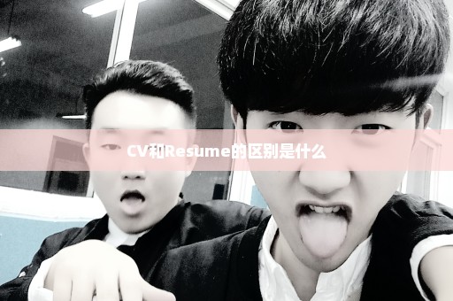 CV和Resume的区别是什么