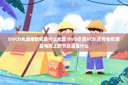 DVCD光盘播放机放什么光盘 DVD还是VCD 还有他在液晶电视上的节目源是什么