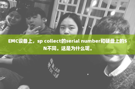 EMC设备上，sp collect的serial number和硬盘上的SN不同。这是为什么呢。