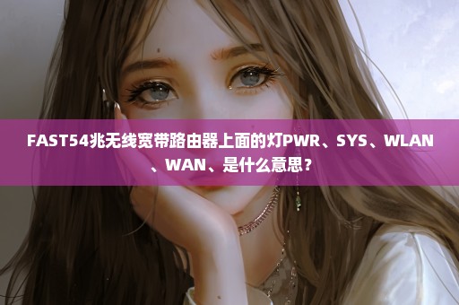 FAST54兆无线宽带路由器上面的灯PWR、SYS、WLAN、WAN、是什么意思？