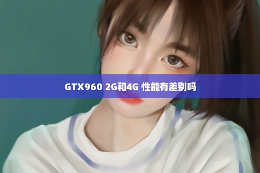 GTX960 2G和4G 性能有差别吗