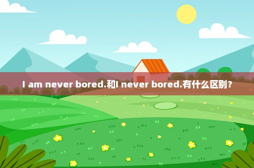 I am never bored.和I never bored.有什么区别？