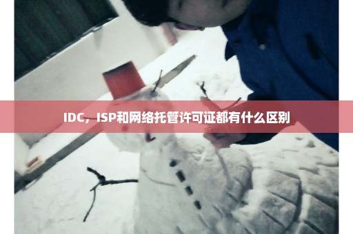 IDC，ISP和网络托管许可证都有什么区别