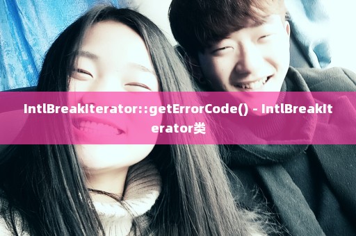 IntlBreakIterator::getErrorCode() - IntlBreakIterator类