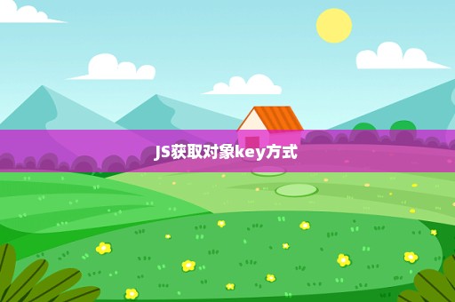 JS获取对象key方式