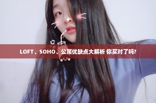 LOFT、SOHO、公寓优缺点大解析 你买对了吗?