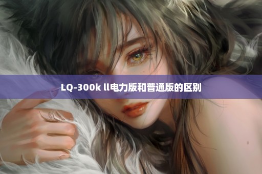 LQ-300k+ll电力版和普通版的区别