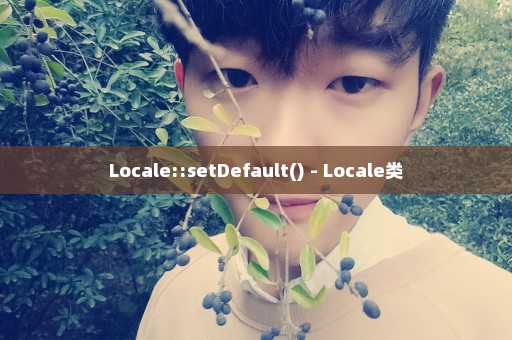 Locale::setDefault() - Locale类